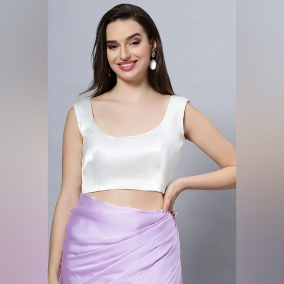 Pia Purple Art Silk Paisley Design Banarasi One Minute Saree - Picture 5 of 9